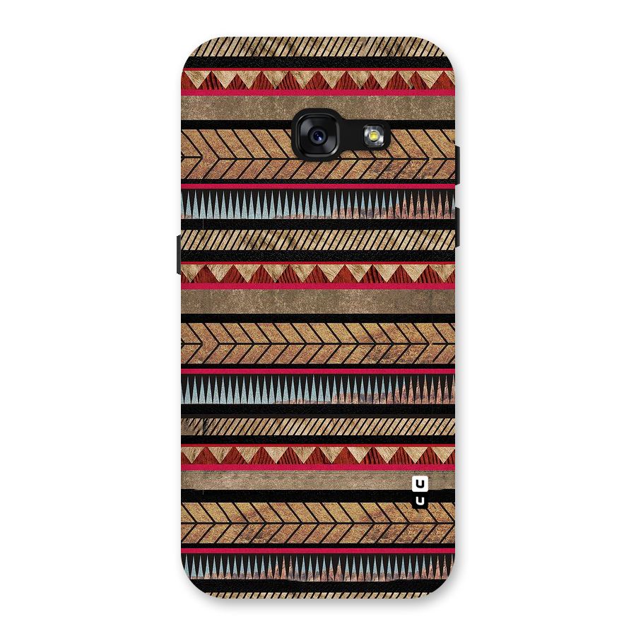 Red Indie Pattern Back Case for Galaxy A3 (2017)