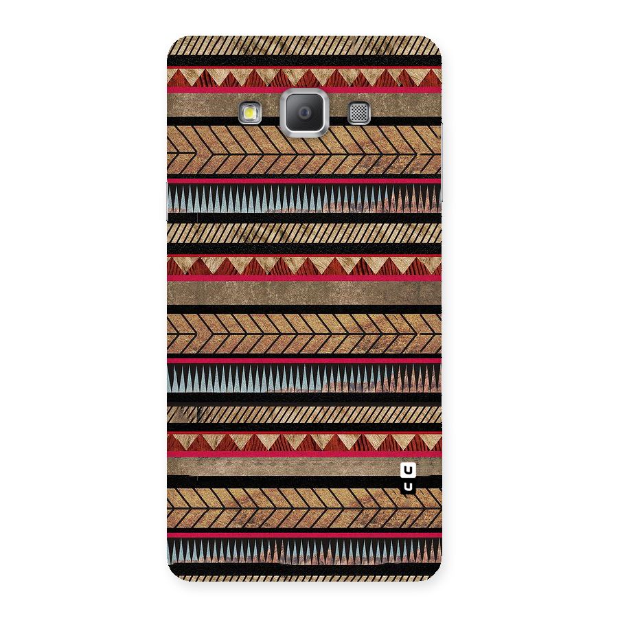 Red Indie Pattern Back Case for Galaxy A7