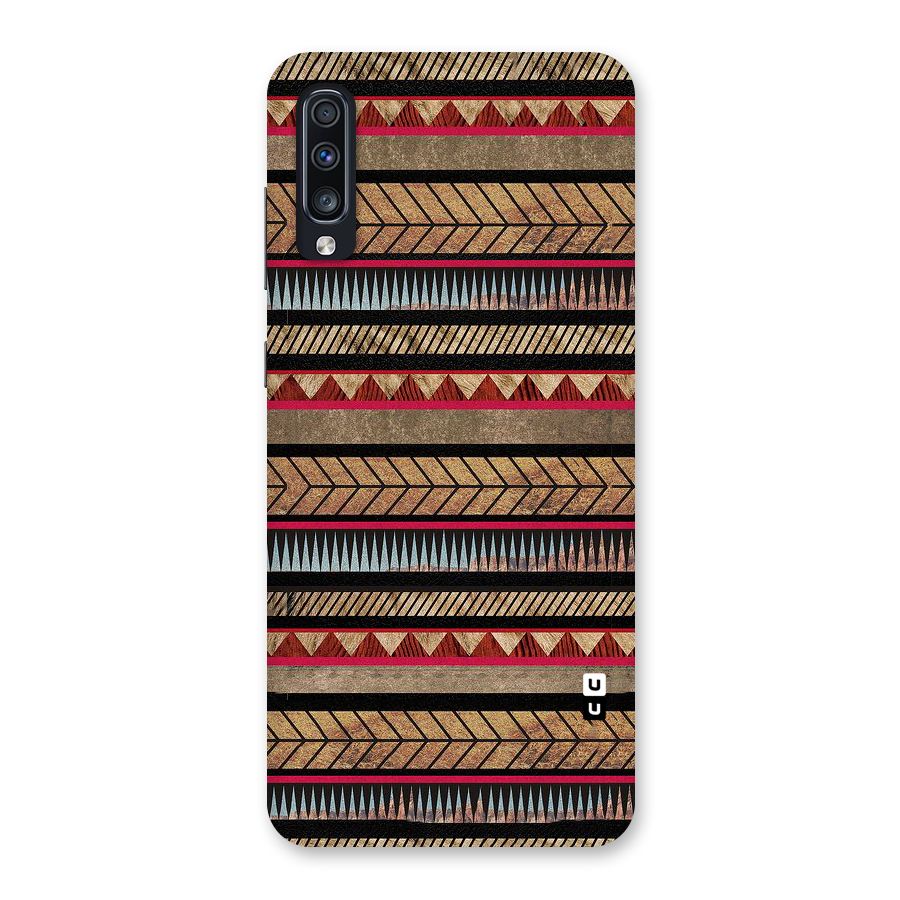 Red Indie Pattern Back Case for Galaxy A70