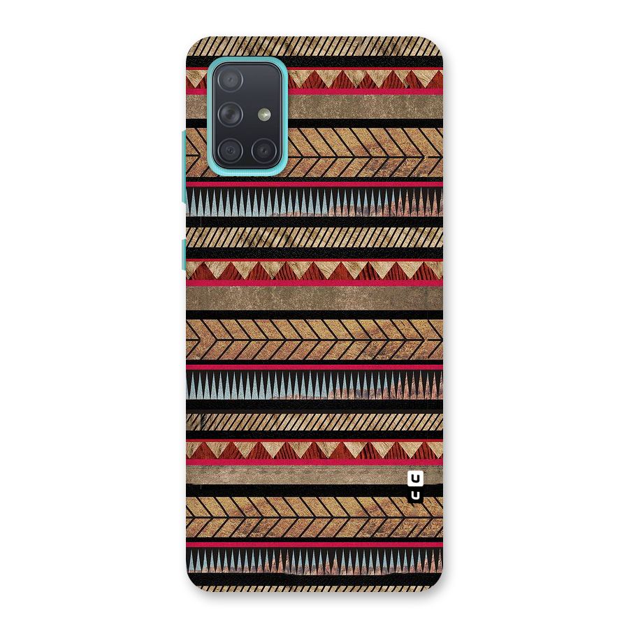 Red Indie Pattern Back Case for Galaxy A71