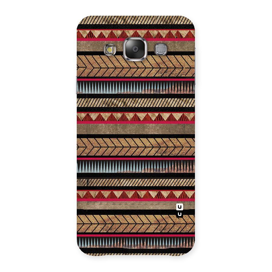 Red Indie Pattern Back Case for Galaxy E7