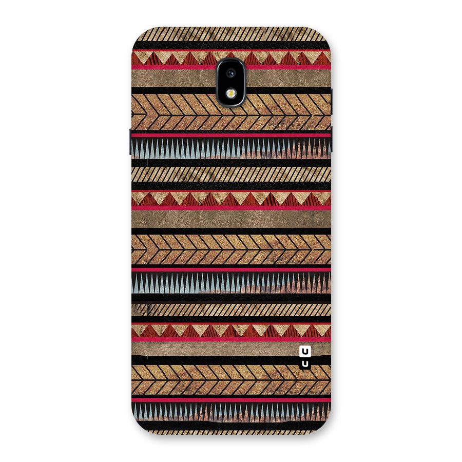 Red Indie Pattern Back Case for Galaxy J7 Pro