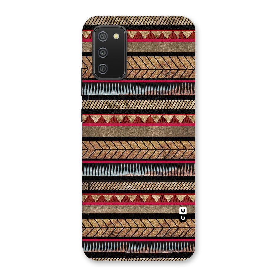 Red Indie Pattern Back Case for Galaxy M02s
