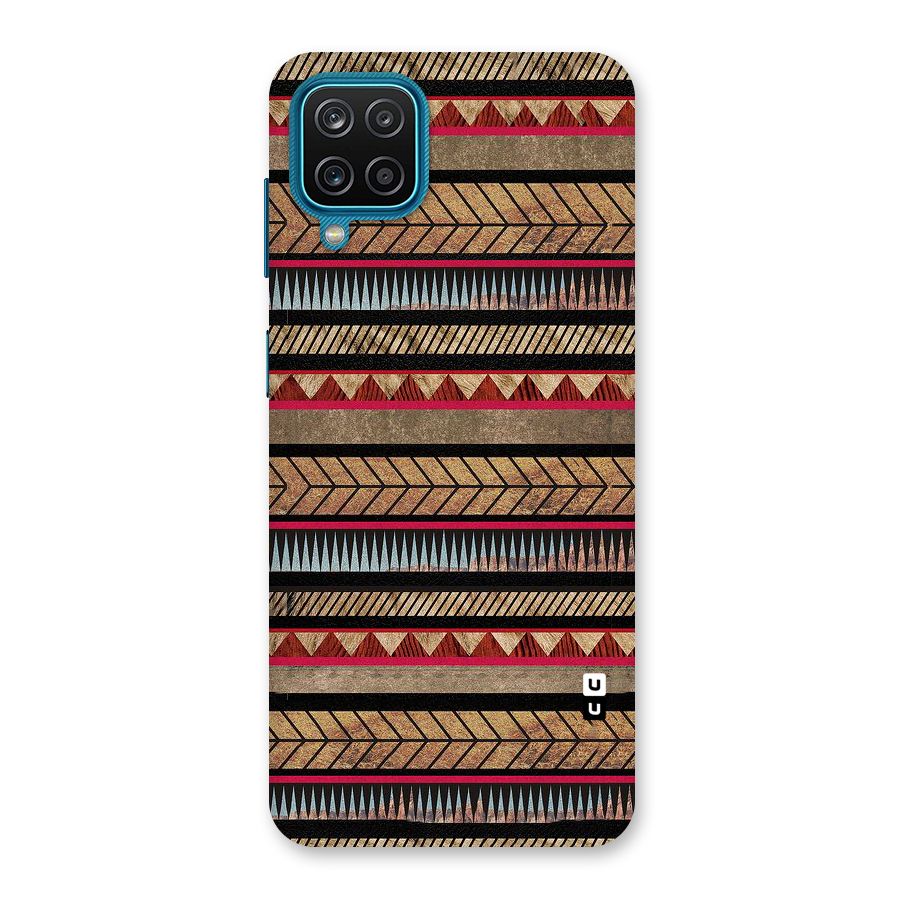 Red Indie Pattern Back Case for Galaxy M12