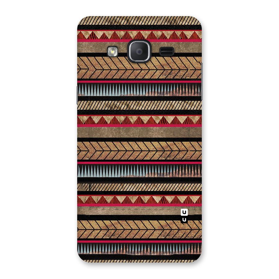 Red Indie Pattern Back Case for Galaxy On7 Pro