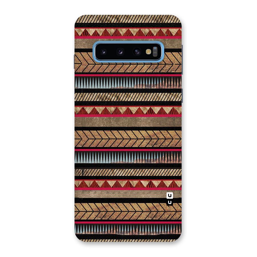 Red Indie Pattern Back Case for Galaxy S10