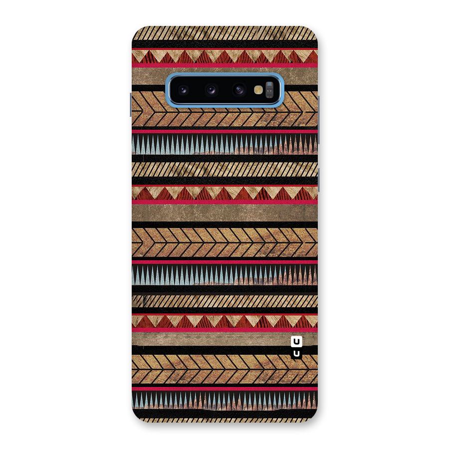 Red Indie Pattern Back Case for Galaxy S10 Plus
