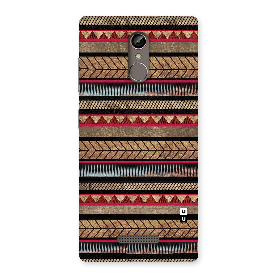 Red Indie Pattern Back Case for Gionee S6s