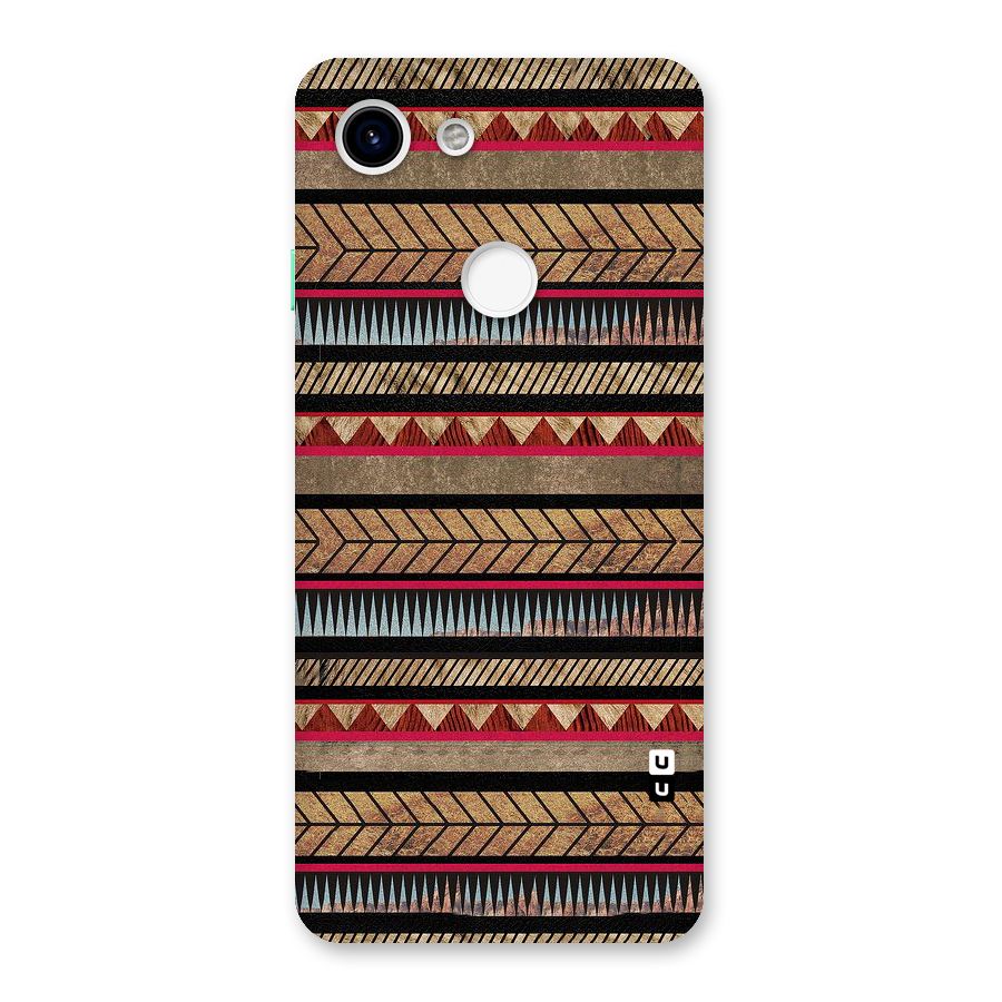 Red Indie Pattern Back Case for Google Pixel 3