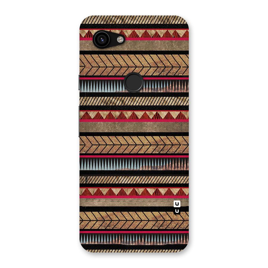 Red Indie Pattern Back Case for Google Pixel 3a