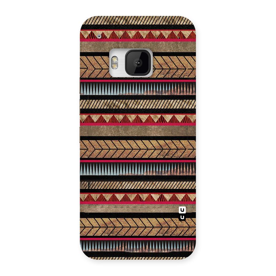 Red Indie Pattern Back Case for HTC One M9