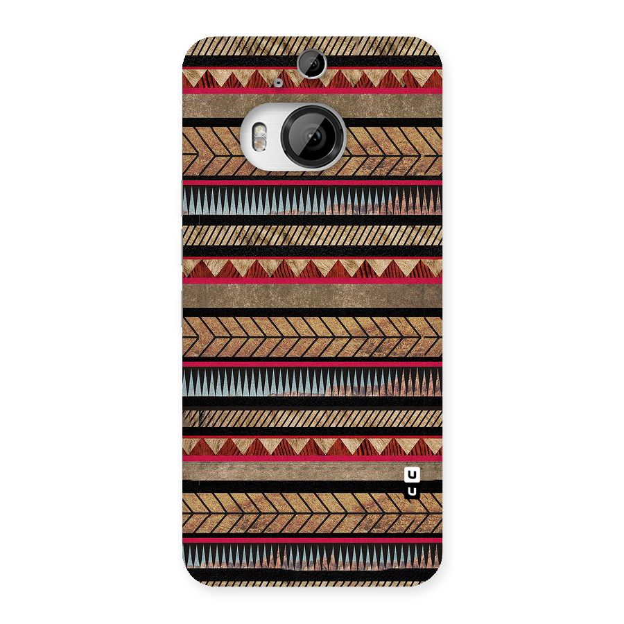 Red Indie Pattern Back Case for HTC One M9 Plus
