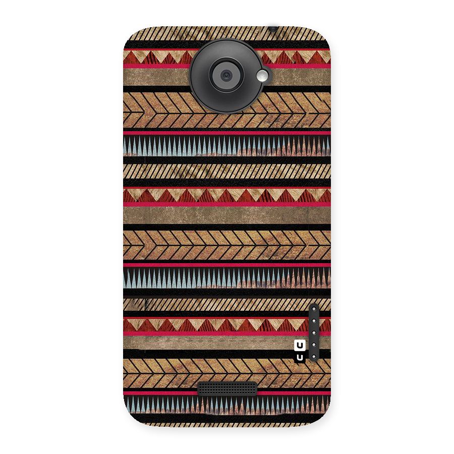 Red Indie Pattern Back Case for HTC One X
