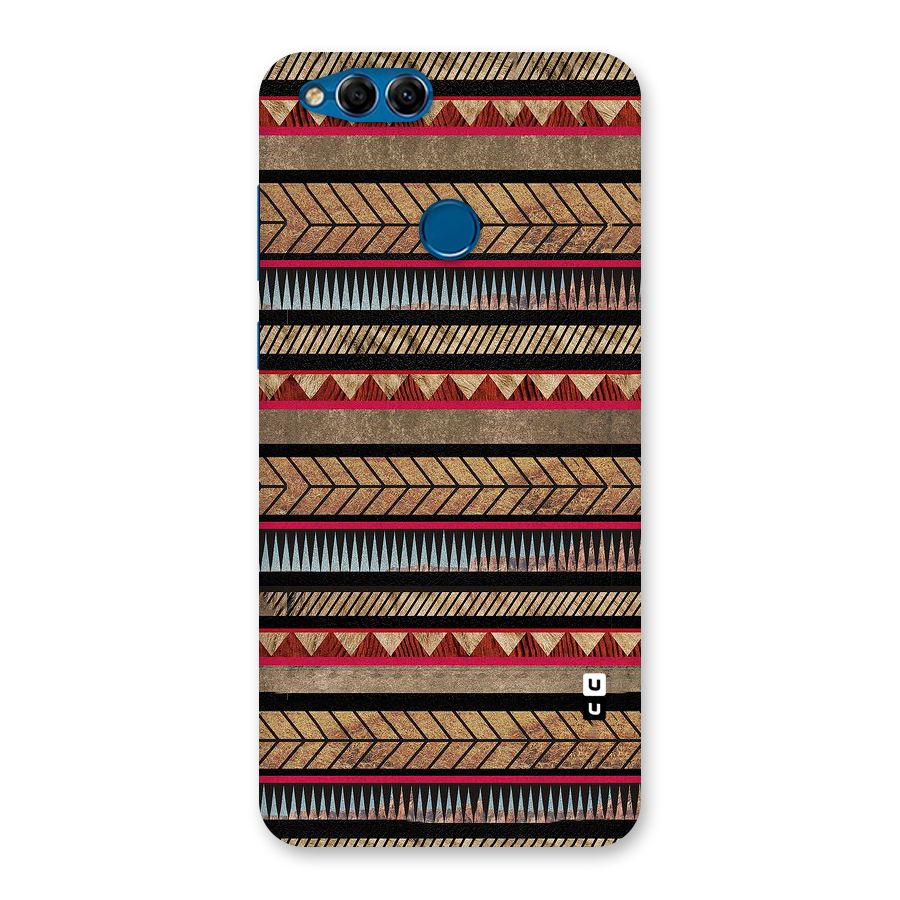 Red Indie Pattern Back Case for Honor 7X