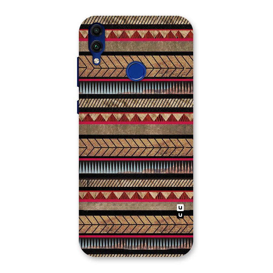 Red Indie Pattern Back Case for Honor 8C