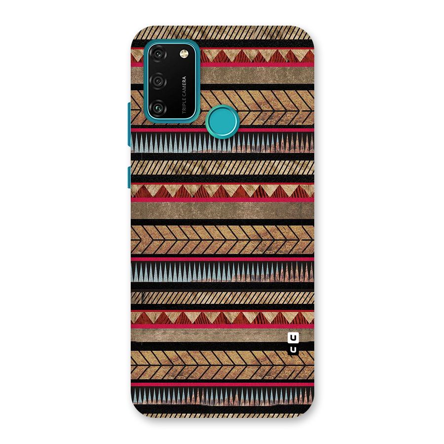 Red Indie Pattern Back Case for Honor 9A