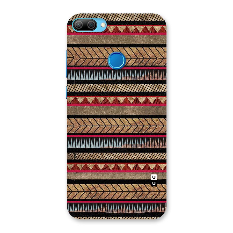 Red Indie Pattern Back Case for Honor 9N