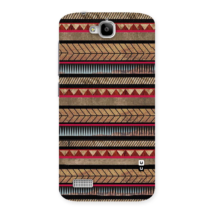 Red Indie Pattern Back Case for Honor Holly
