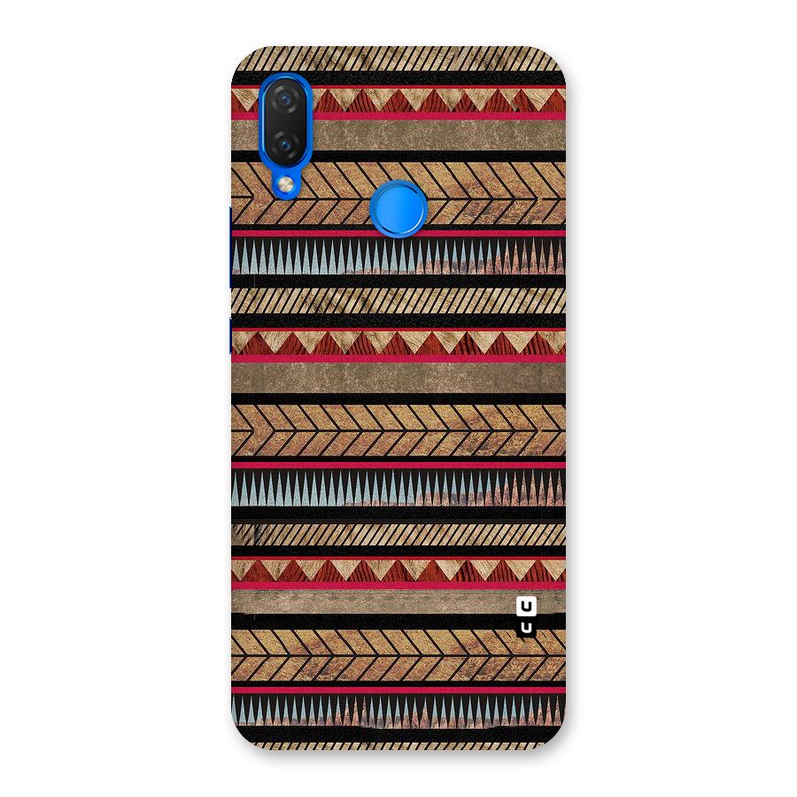 Red Indie Pattern Back Case for Huawei P Smart+