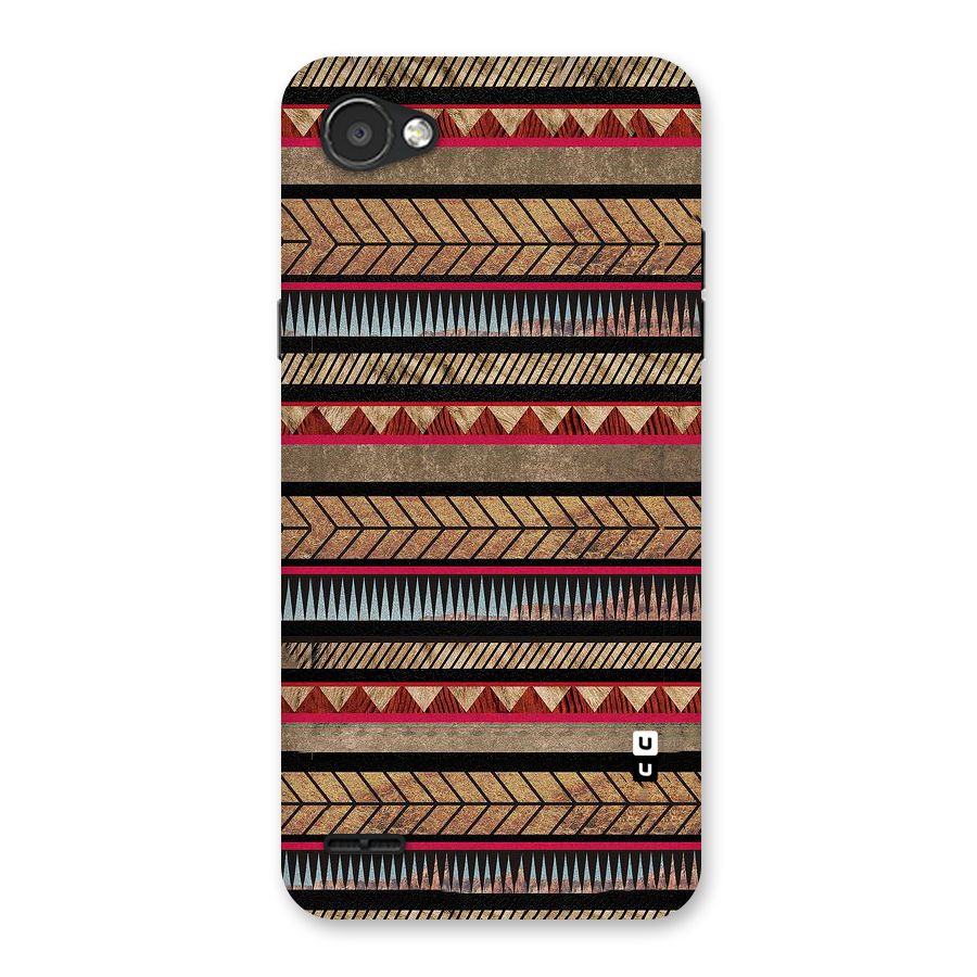 Red Indie Pattern Back Case for LG Q6