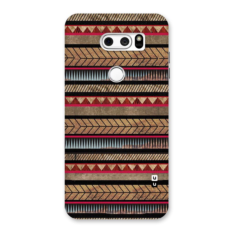 Red Indie Pattern Back Case for LG V30