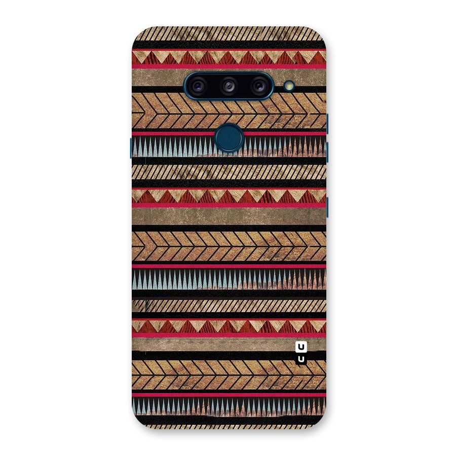 Red Indie Pattern Back Case for LG  V40 ThinQ