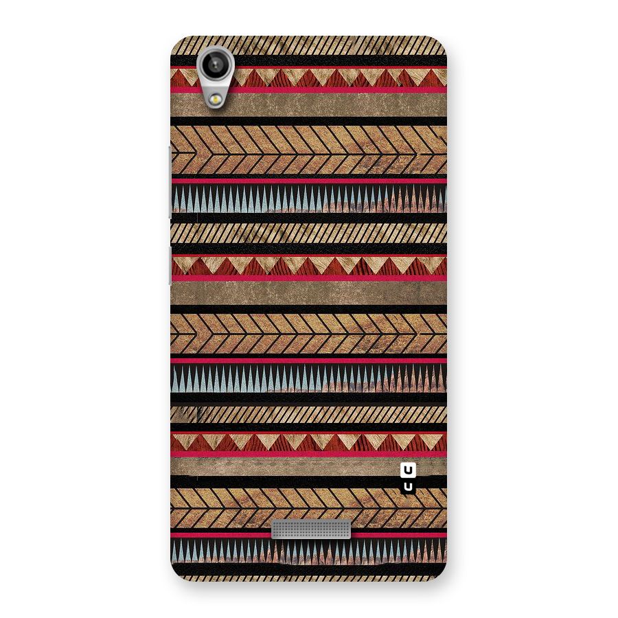 Red Indie Pattern Back Case for Lava-Pixel-V1