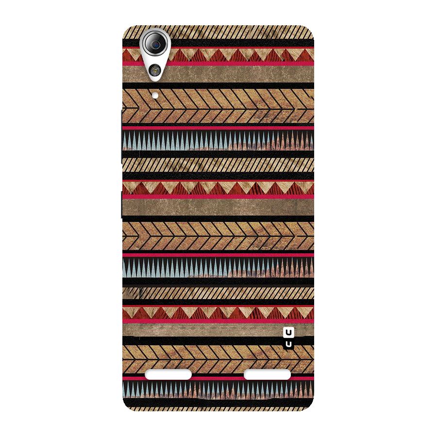 Red Indie Pattern Back Case for Lenovo A6000