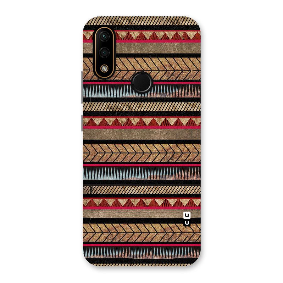 Red Indie Pattern Back Case for Lenovo A6 Note