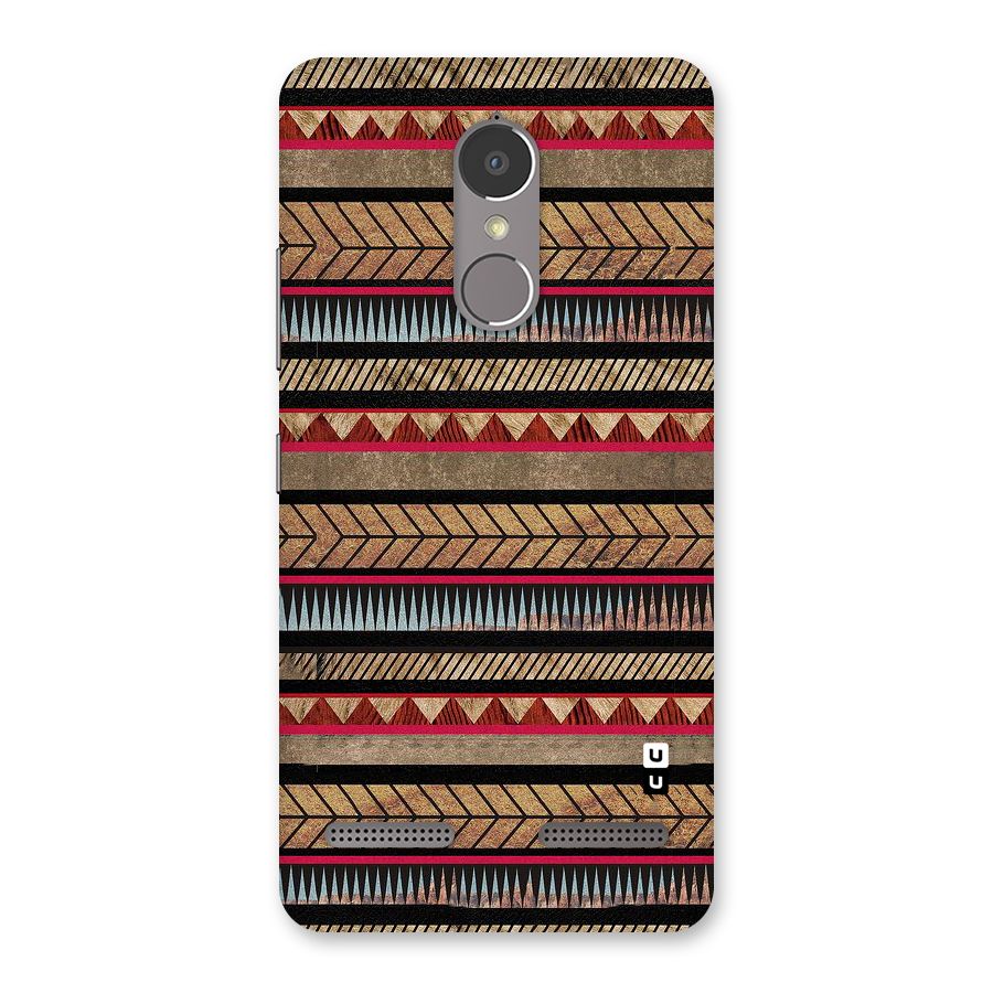 Red Indie Pattern Back Case for Lenovo K6 Power