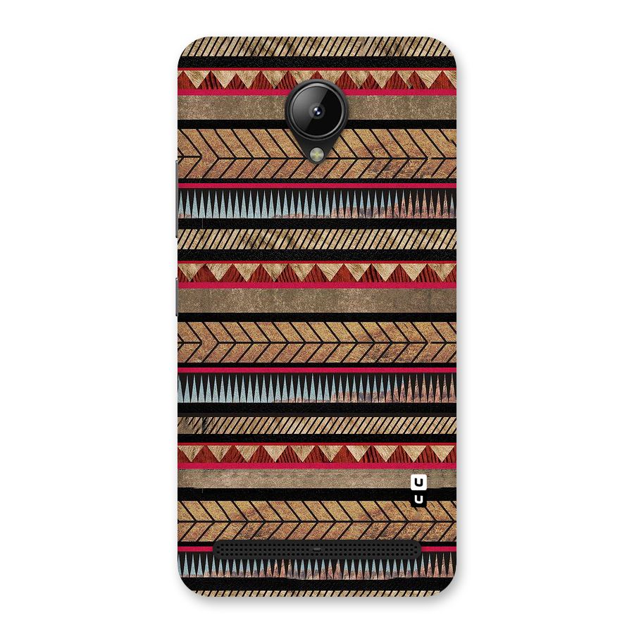 Red Indie Pattern Back Case for Lenovo C2