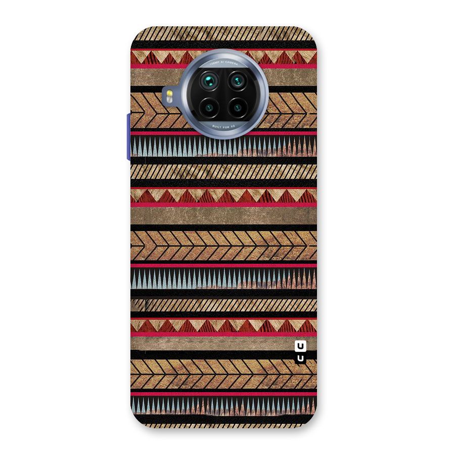 Red Indie Pattern Back Case for Mi 10i