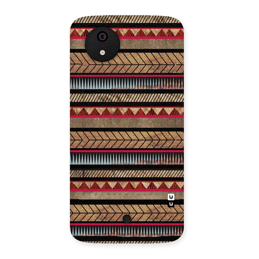 Red Indie Pattern Back Case for Micromax Canvas A1