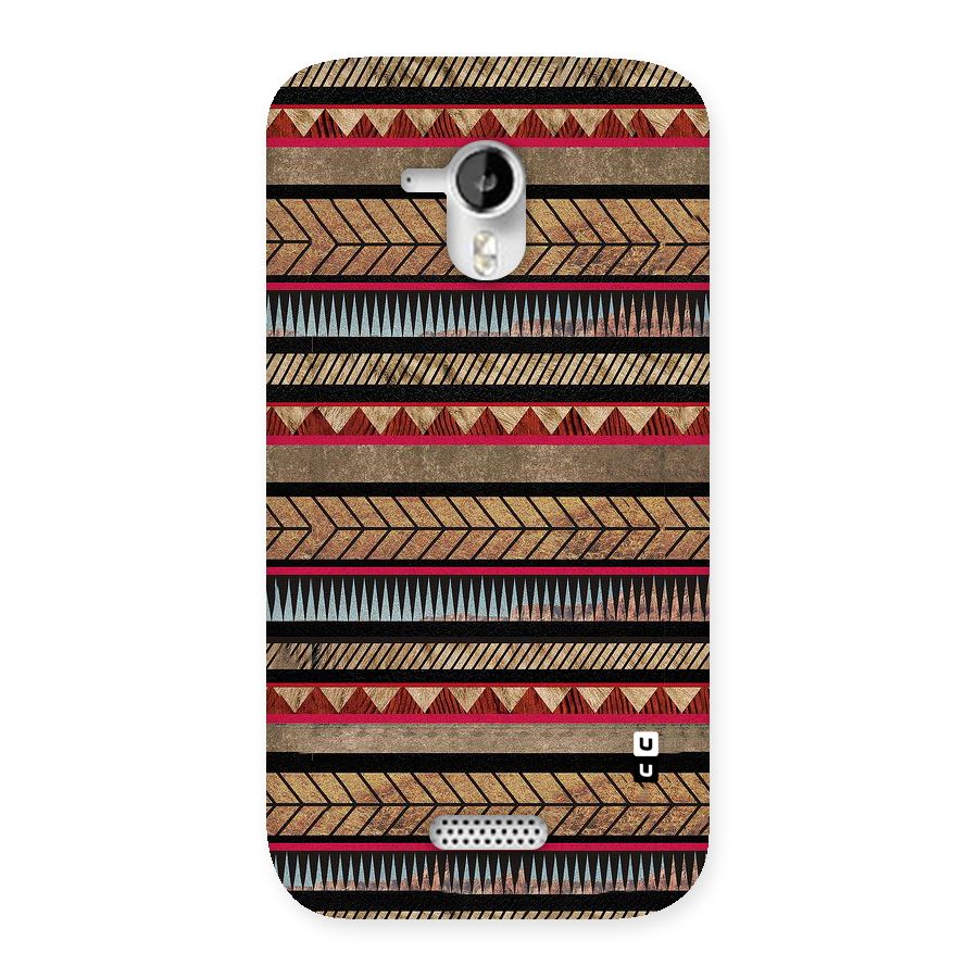 Red Indie Pattern Back Case for Micromax Canvas HD A116