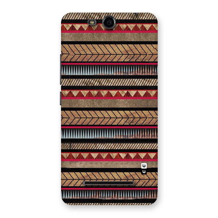 Red Indie Pattern Back Case for Micromax Canvas Juice 3 Q392