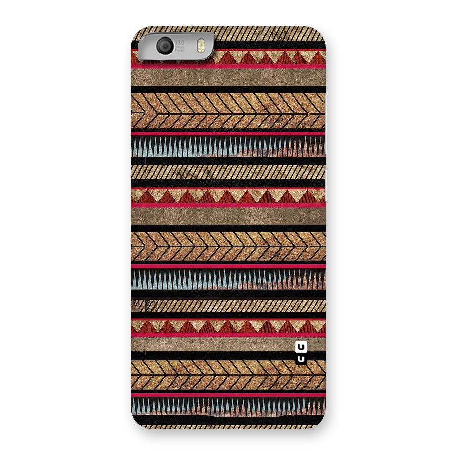 Red Indie Pattern Back Case for Micromax Canvas Knight 2