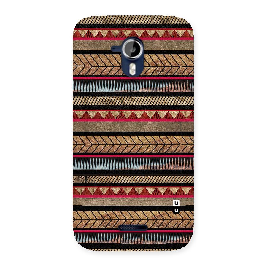 Red Indie Pattern Back Case for Micromax Canvas Magnus A117