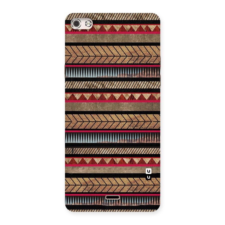 Red Indie Pattern Back Case for Micromax Canvas Silver 5