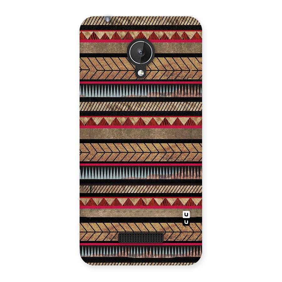 Red Indie Pattern Back Case for Micromax Canvas Spark Q380