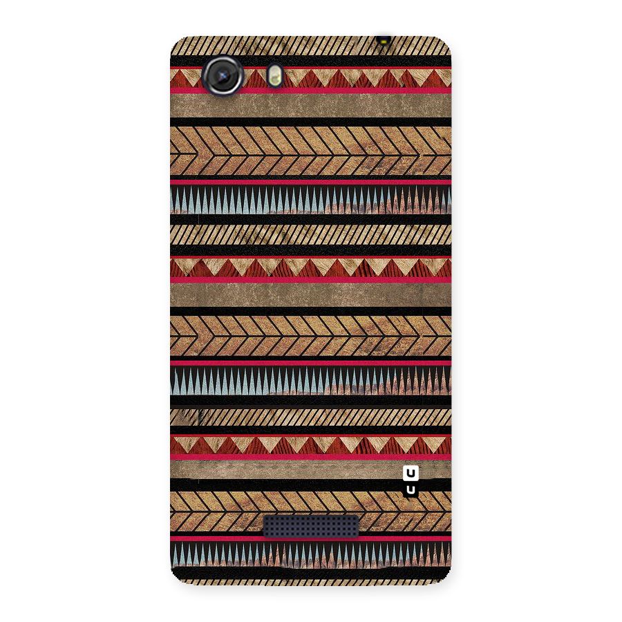 Red Indie Pattern Back Case for Micromax Unite 3