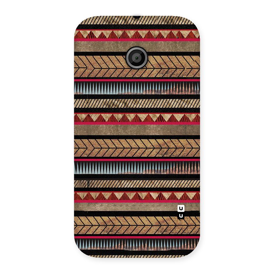 Red Indie Pattern Back Case for Moto E
