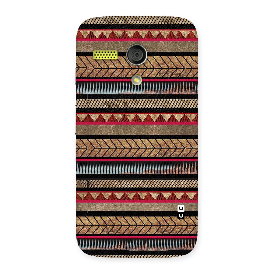 Red Indie Pattern Back Case for Moto G
