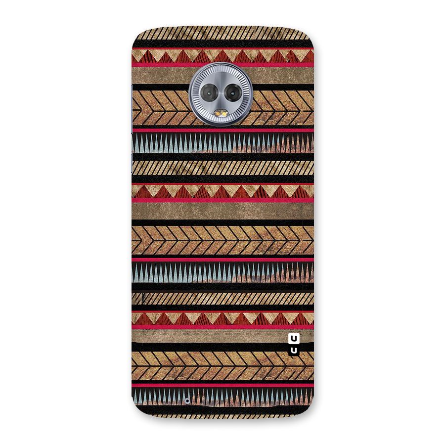 Red Indie Pattern Back Case for Moto G6