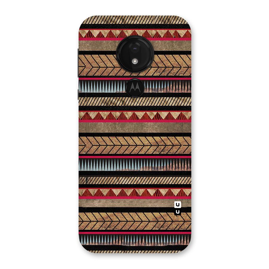 Red Indie Pattern Back Case for Moto G7 Power