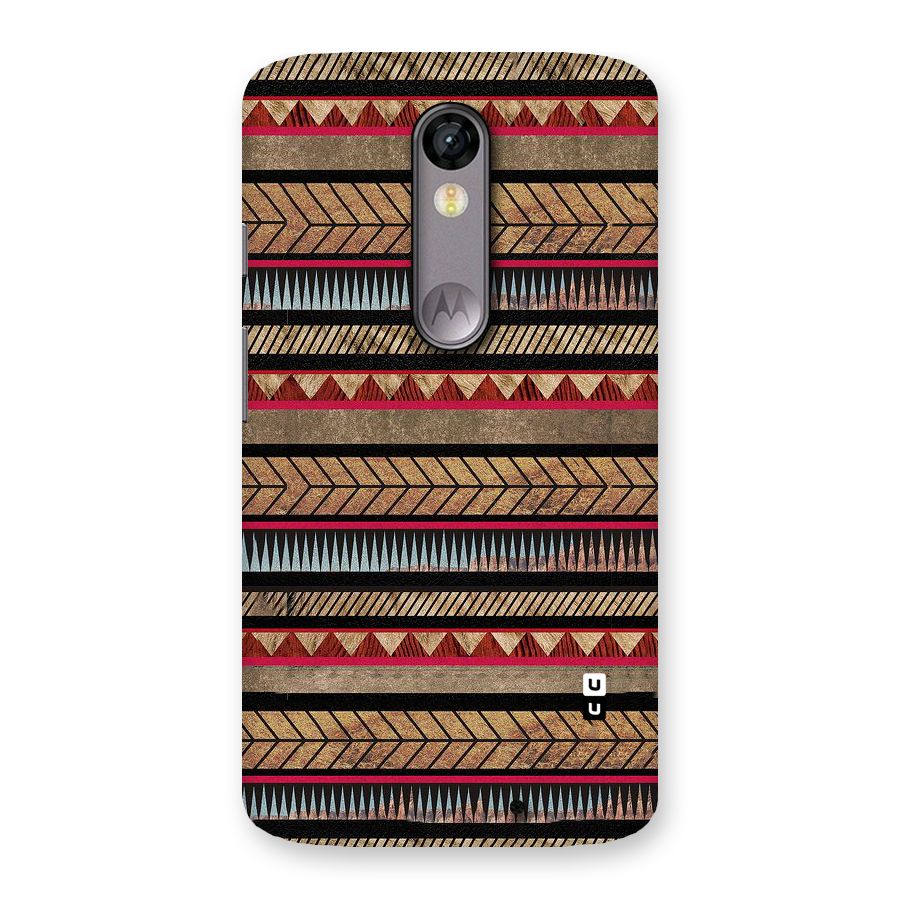 Red Indie Pattern Back Case for Moto X Force