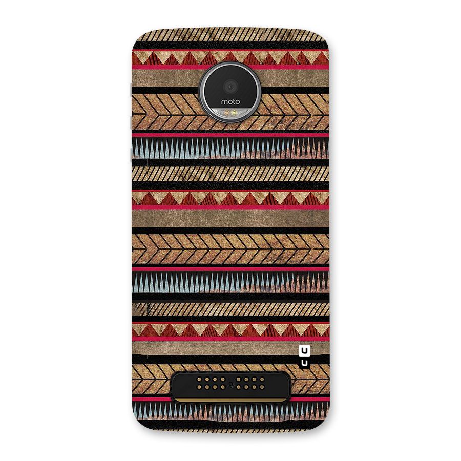 Red Indie Pattern Back Case for Moto Z Play