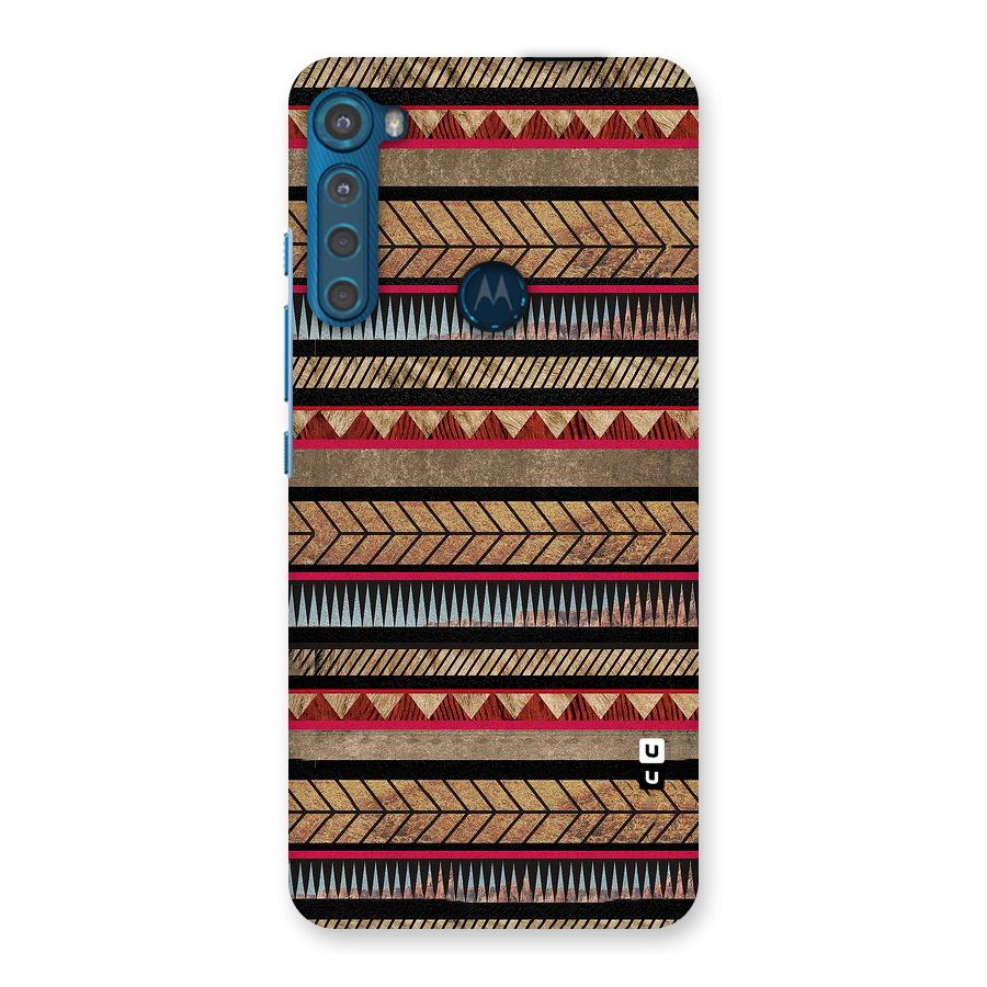 Red Indie Pattern Back Case for Motorola One Fusion Plus