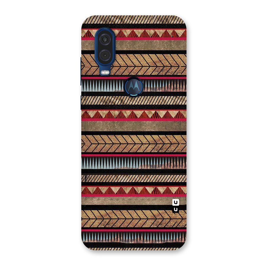 Red Indie Pattern Back Case for Motorola One Vision