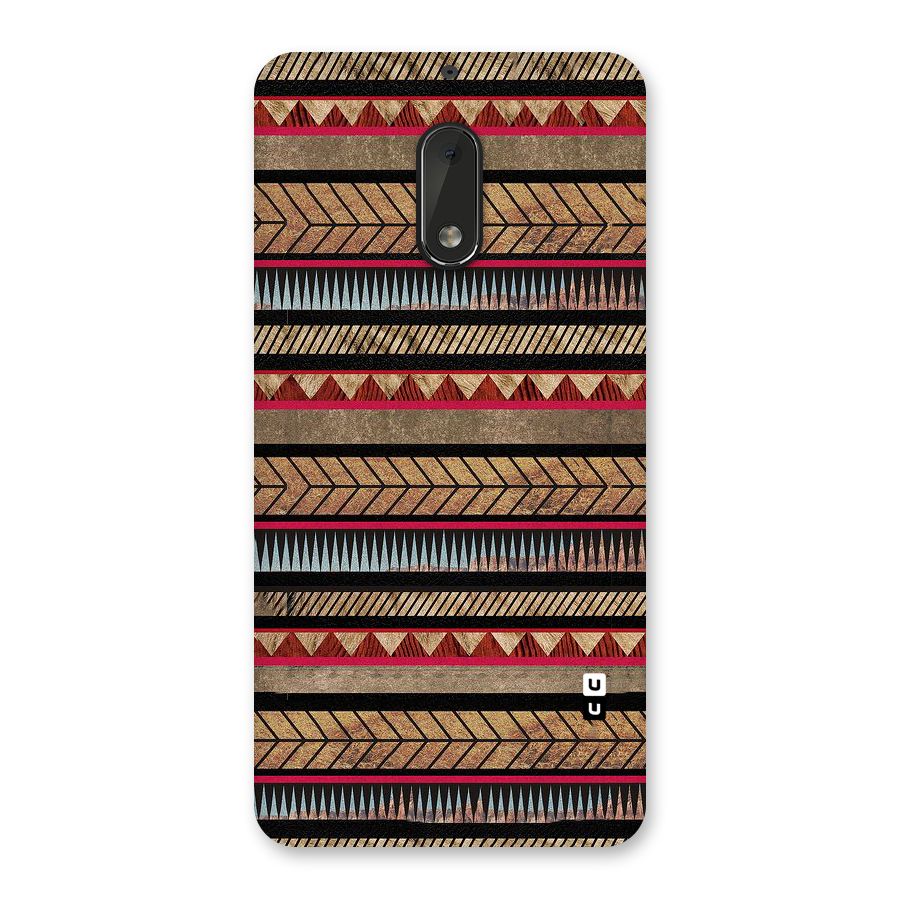 Red Indie Pattern Back Case for Nokia 6