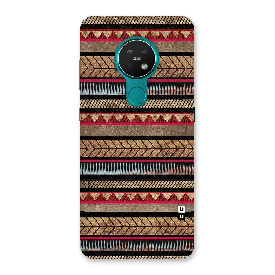 Red Indie Pattern Back Case for Nokia 7.2